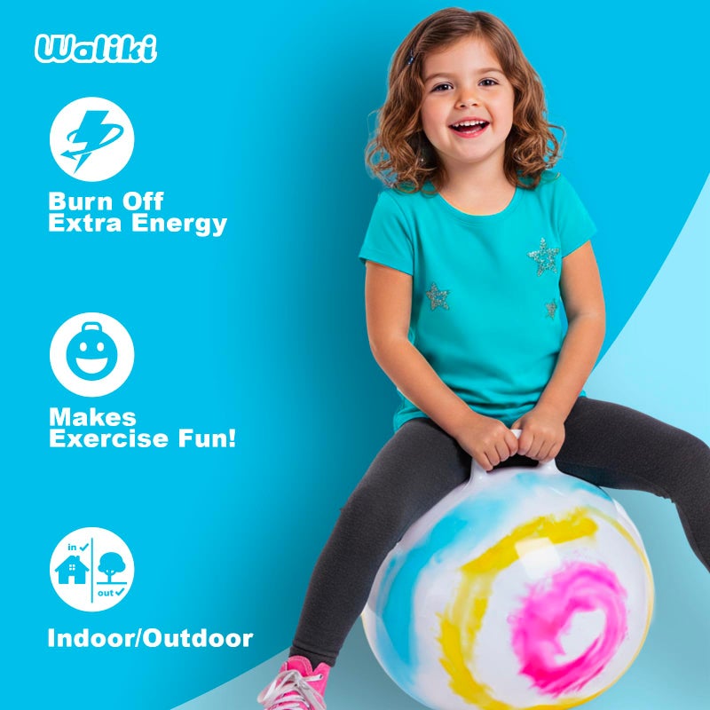 WALIKI Hopper Ball Toy for Boys & Girls Ages 3 4 5 6 Years Old | Tie-Dye Jumping Ball | 18" Hippity Hop Ball | Fun Birthday Gift - Image 3